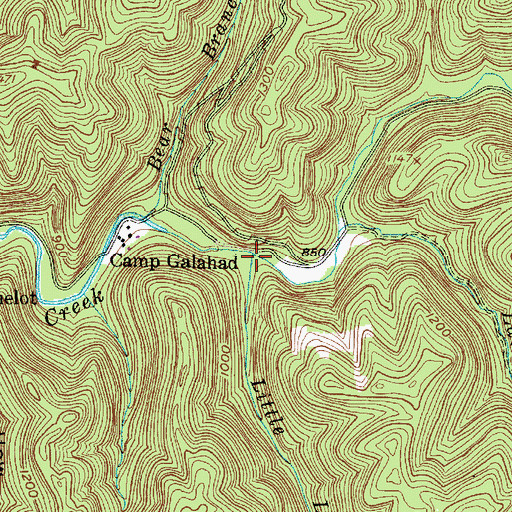 Topographic Map of Little Laurel Run, WV
