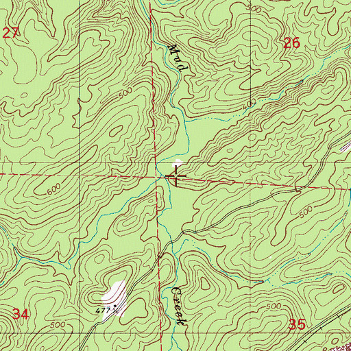 Topographic Map of Connellsville Mine, AL