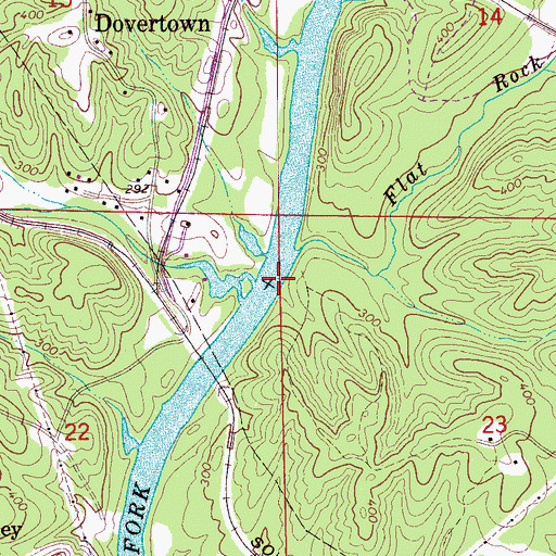 Topographic Map of Barnett Ferry (historical), AL