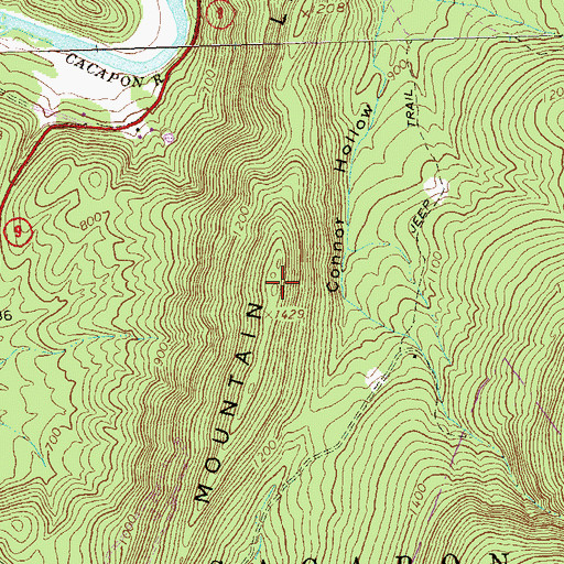 Topographic Map of Little Mountain, WV