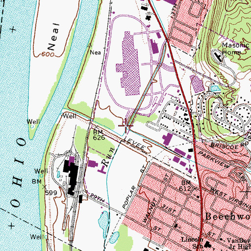Topographic Map of Little Pond Run, WV