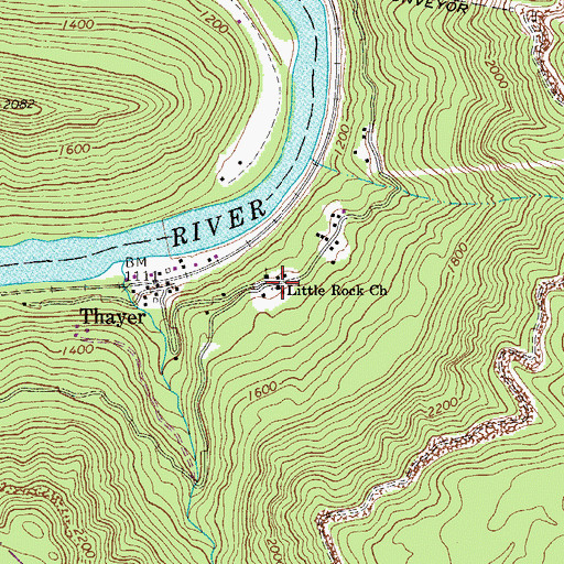 Topographic Map of Little Rock Church, WV