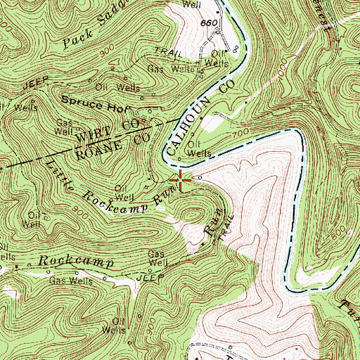 Topographic Map of Little Rockcamp Run, WV