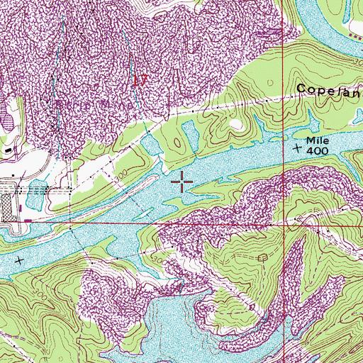 Topographic Map of Rattlesnake Creek, AL
