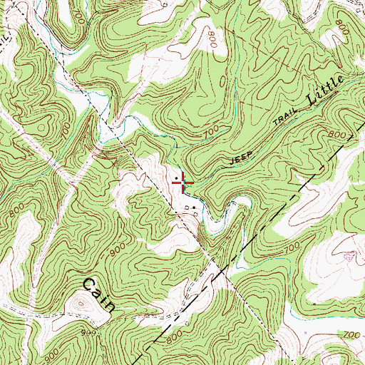 Topographic Map of Little Spruce Run, WV