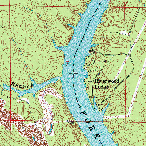 Topographic Map of Snow Ferry (historical), AL