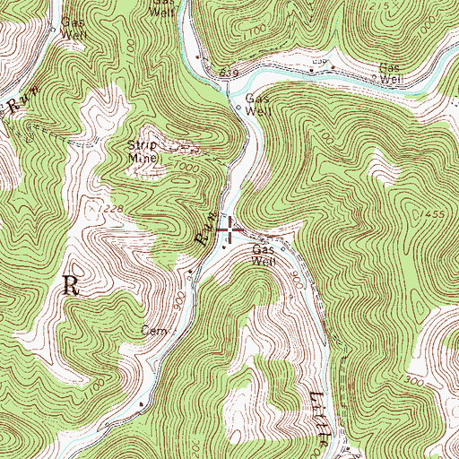 Topographic Map of Little Trace Run, WV