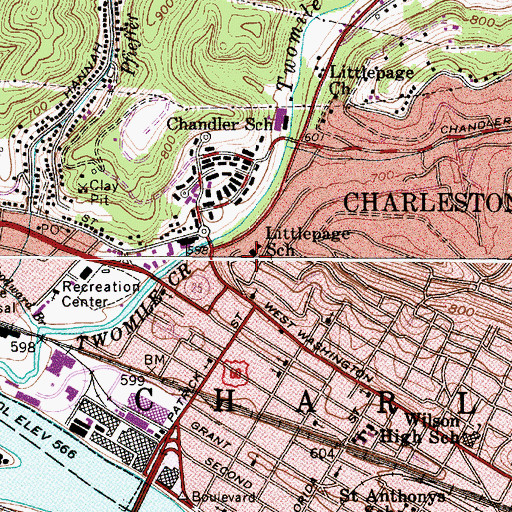 Topographic Map of Littlepage School (historical), WV