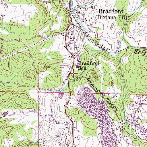 Topographic Map of Saint John African Methodist Episcopal Zion Church, AL
