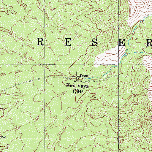 Topographic Map of Kuit Vaya Well, AZ