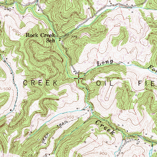 Topographic Map of Long Fork, WV