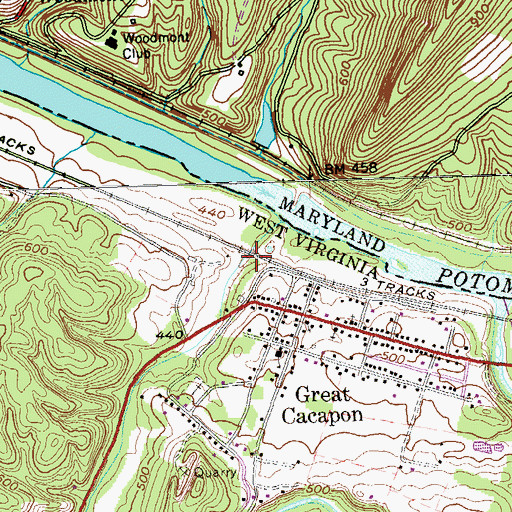Topographic Map of Long Hollow, WV