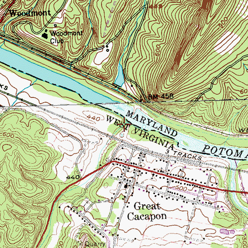 Topographic Map of Long Hollow Run, WV