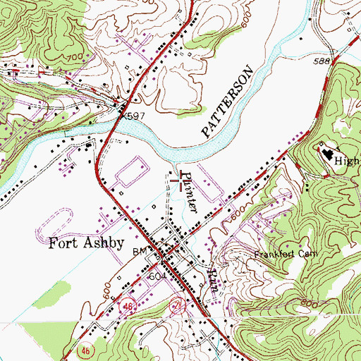 Topographic Map of Long Pasture Run, WV
