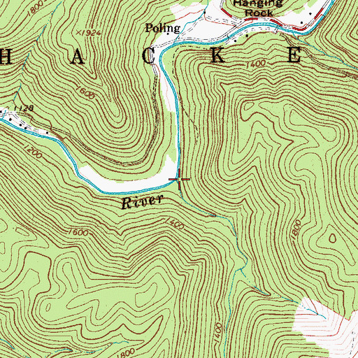 Topographic Map of Long Run, WV