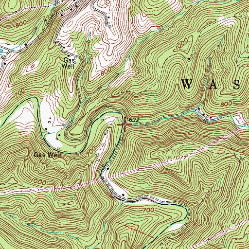 Topographic Map of Long Run, WV