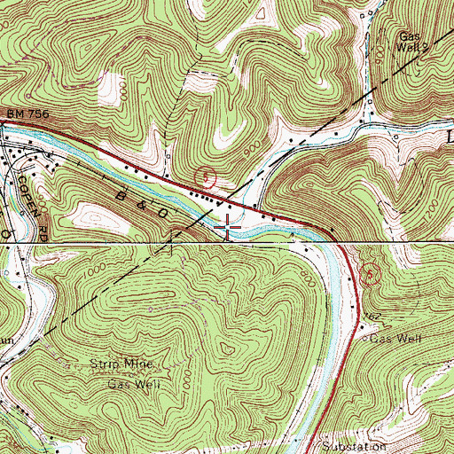 Topographic Map of Longshoal Run, WV
