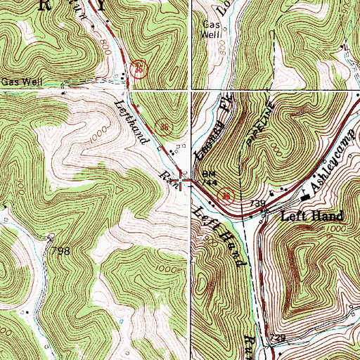 Topographic Map of Looney Fork, WV