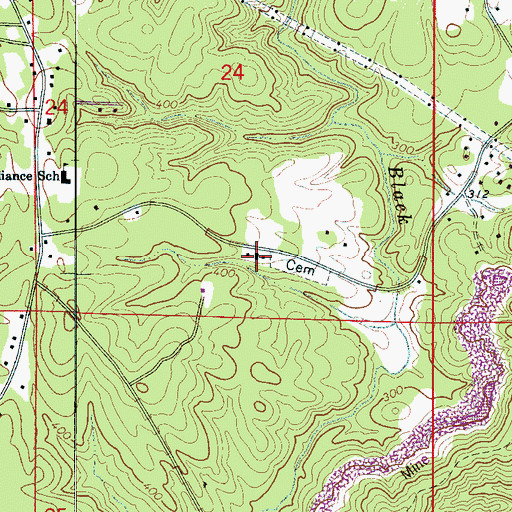 Topographic Map of Liberty Baptist Church, AL
