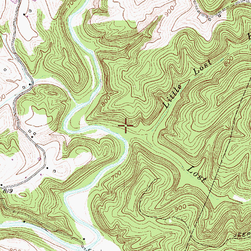 Topographic Map of Lost Run, WV