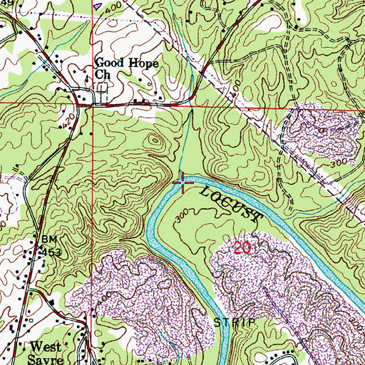 Topographic Map of Loller Ferry (historical), AL