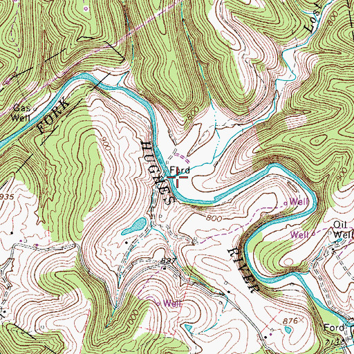 Topographic Map of Lost Run, WV