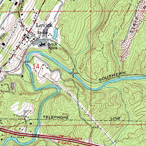 Topographic Map of McComb Ford, AL