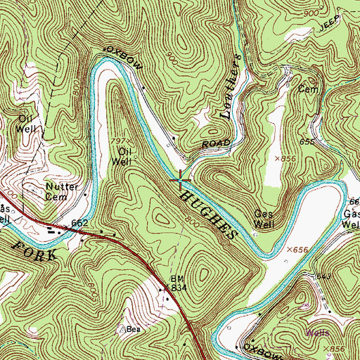 Topographic Map of Louthers Run, WV