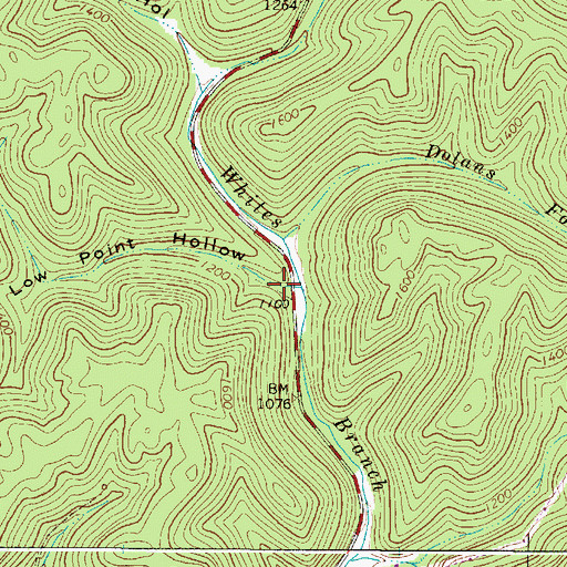 Topographic Map of Low Point Hollow, WV