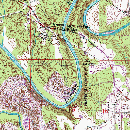 Topographic Map of Macknally Ford, AL