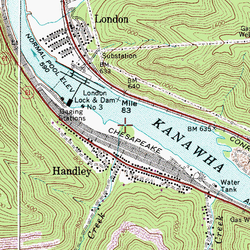 Topographic Map of Lower Creek, WV