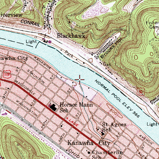 Topographic Map of Lower Donnally Branch, WV