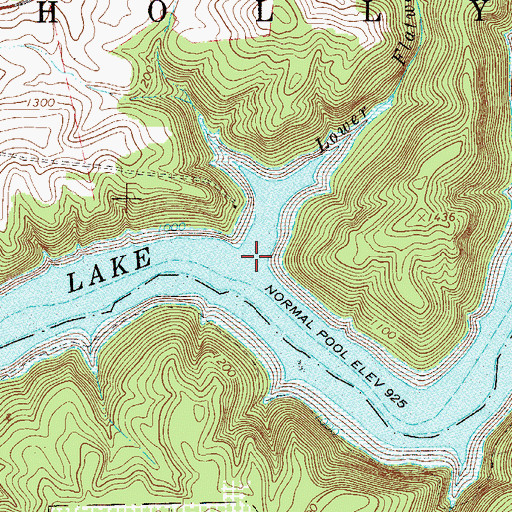 Topographic Map of Lower Flatwoods Run, WV