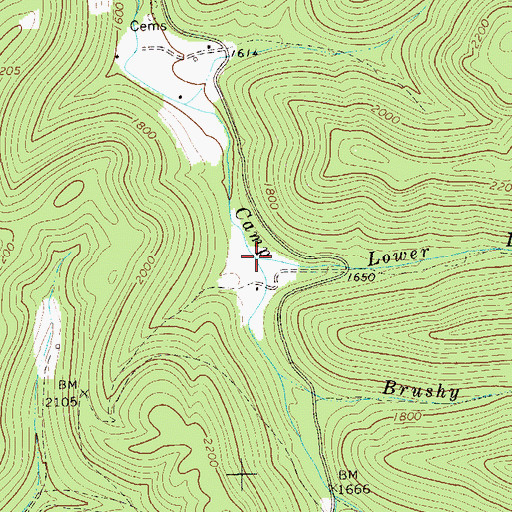 Topographic Map of Lower Laurel Fork, WV