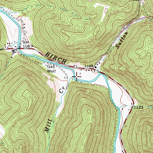 Topographic Map of Lower Mill Creek, WV