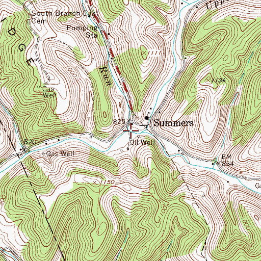 Topographic Map of Lower Run, WV