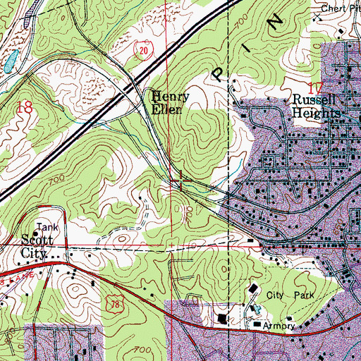 Topographic Map of O'Bar Gap, AL