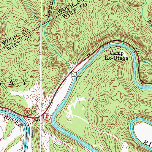 Topographic Map of Lyda Run, WV
