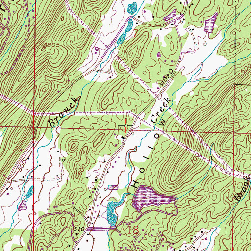 Topographic Map of Oak Mountain Baptist Church, AL