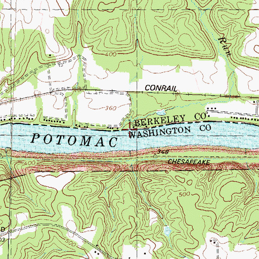 Topographic Map of Magruder Run, WV