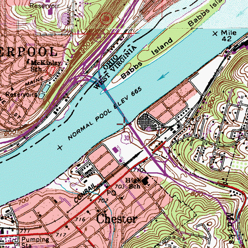 Topographic Map of Marks Run, WV