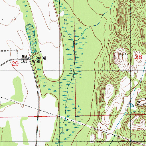 Topographic Map of Gum Cypress Lake (historical), AL