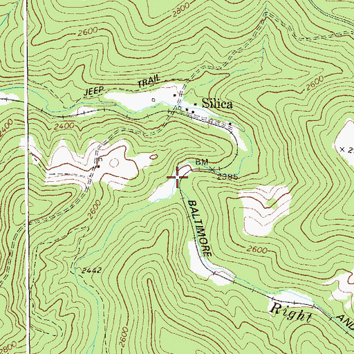 Topographic Map of Marsh Fork, WV