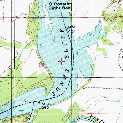 Topographic Map of Manacks Island (historical), AL
