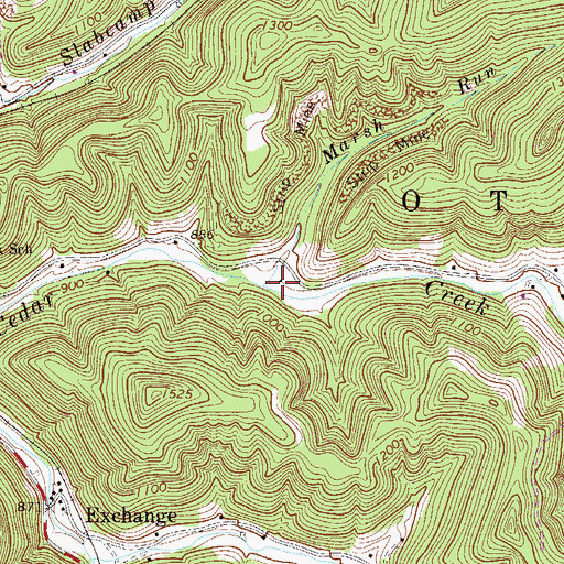 Topographic Map of Marsh Run, WV