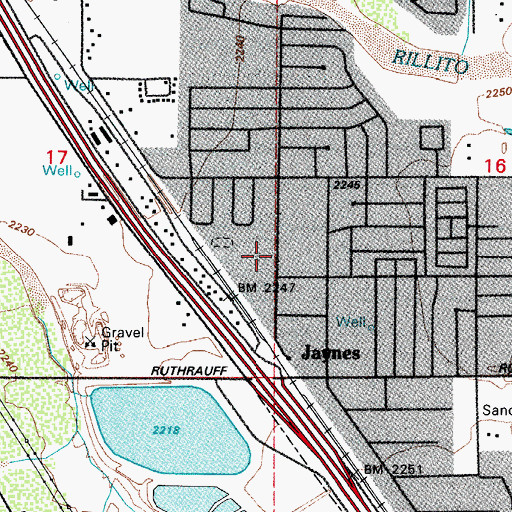 Topographic Map of Laguna Elementary School, AZ