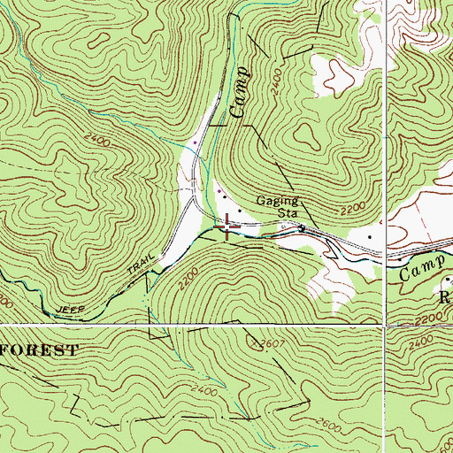 Topographic Map of Mash Fork, WV