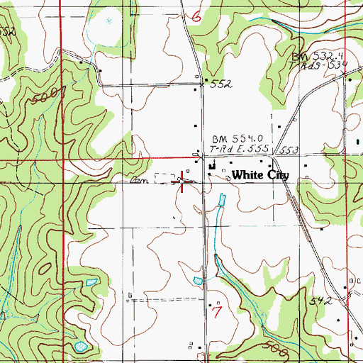 Topographic Map of White Pond Baptist Church, AL