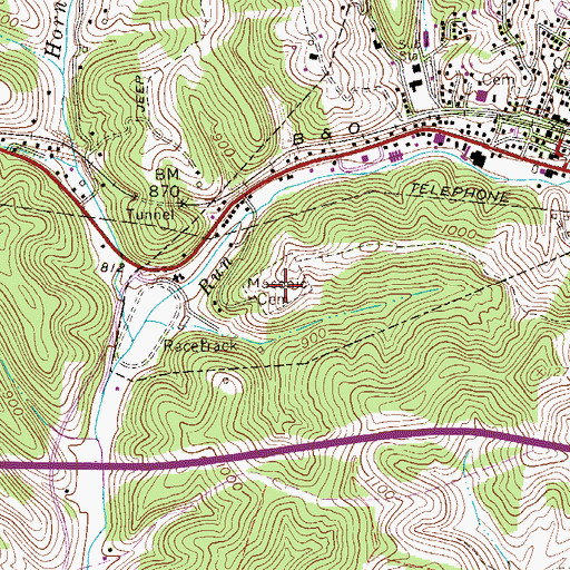 Topographic Map of Masonic Cemetery, WV