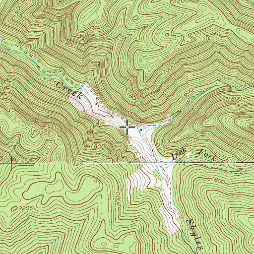Topographic Map of May Fork, WV